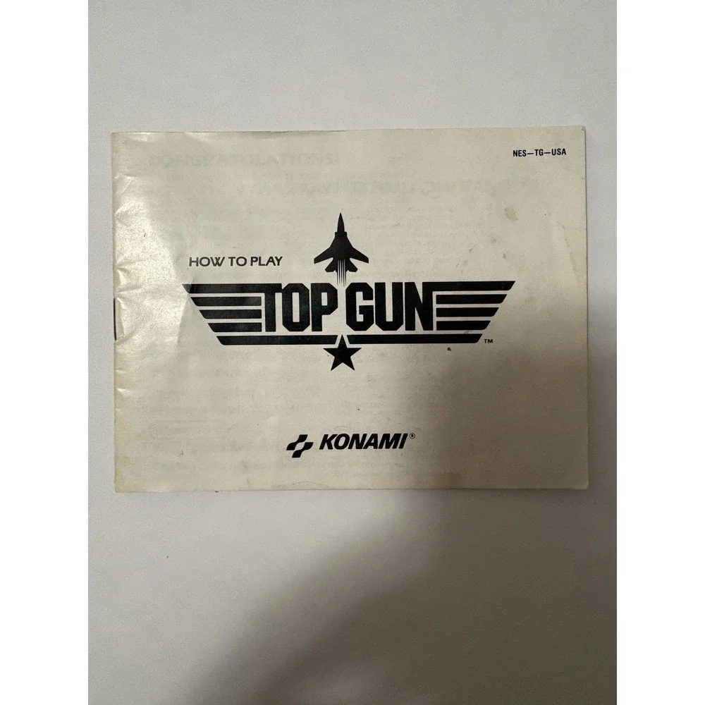 Nintendo NES Top Gun Konami Simulation Action Manual Boxed Cartridge NTSC 1987